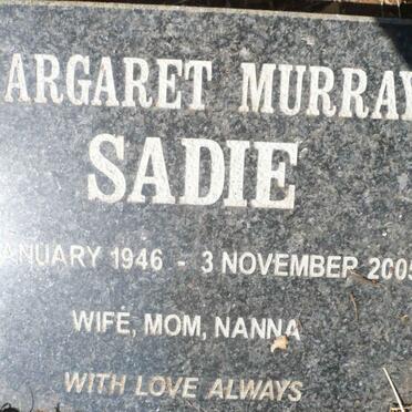 SADIE Margaret Murray 1946-2005
