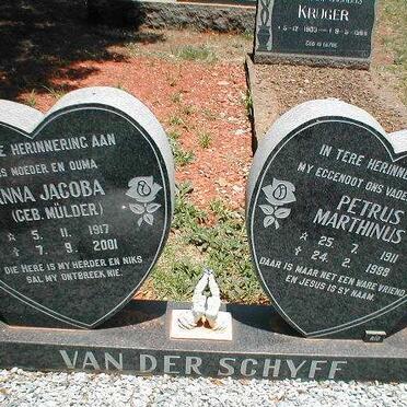 SCHYFF Petrus Marthinus, van der 1911-1988 &amp; Anna Jacoba MÜLDER 1917-2001