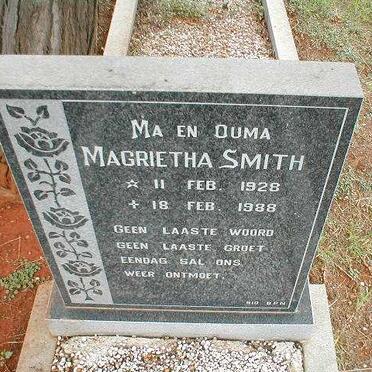SMITH Magrietha 1928-1988