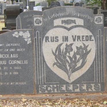 SCHEEPERS Nicolaas Gerhardus Cornelis 1883-1961 &amp; Susara Hendrika VERMAAK 1900-1982