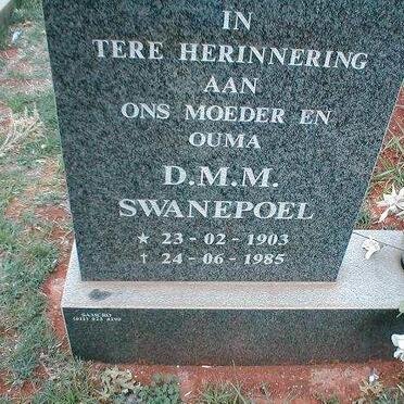 SWANEPOEL D.M.M. 1903-1985