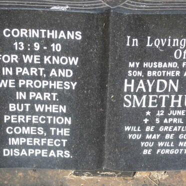 SMETHURST Haydn Denis 1973-2007