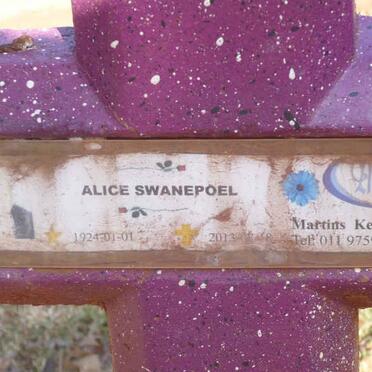 SWANEPOEL Alice 1924-2013