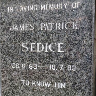 SEDICE James Patrick 1953-1983