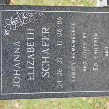 SCHAFER Johanna Elizabeth 1931-1986