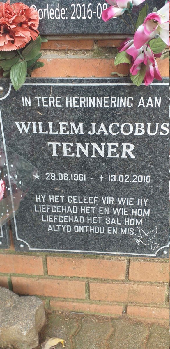TENNER Willem Jacobus 1961-2018