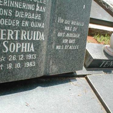 TENNER Gertruida Sophia 1913-1983
