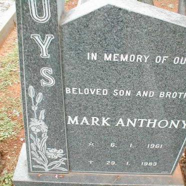 UYS Mark Anthony 1961-1983