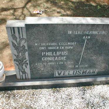 VELDSMAN Phillipus Conradie 1922-1974