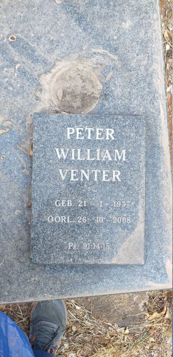 VENTER Peter William 1937-2008
