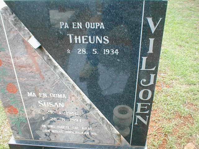 VILJOEN Theuns 1934- &amp; Susan 1946-1993