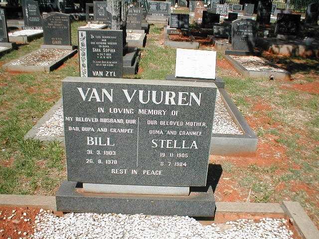 VUUREN Bill, van 1903-1978 & Stella 1905-1984