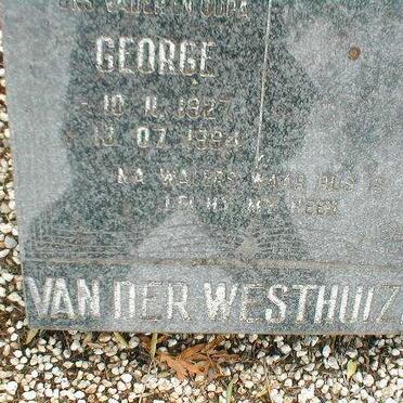 WESTHUIZEN George, van der 1927-1994