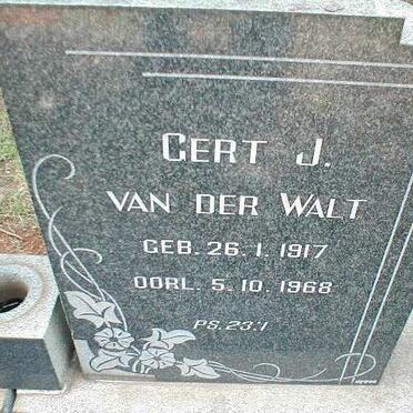 WALT Gert J., van der 1917-1968
