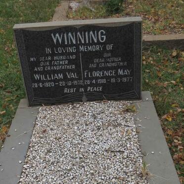WINNING William Val 1920-1972 &amp; Florence May 1918-1977