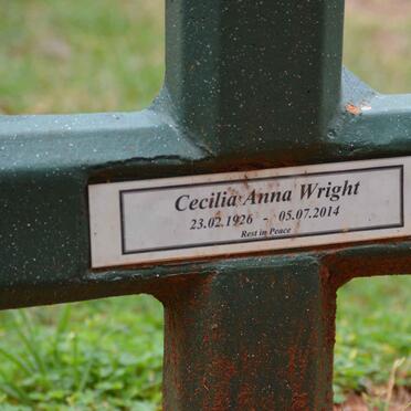 WRIGHT Cecilia Anna 1926-2014