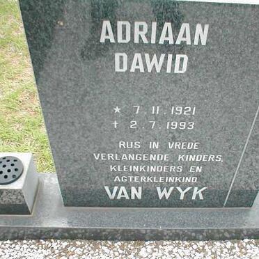 WYK Adriaan Dawid, van 1921-1993