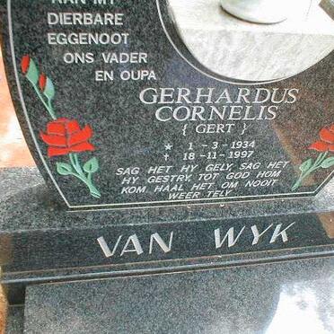 WYK Gerhardus Cornelis, van 1934-1997