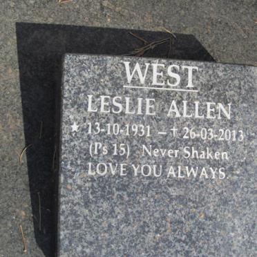 WEST Leslie Allen 1931-2013