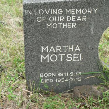 MOTSEI Martha 1911-1954