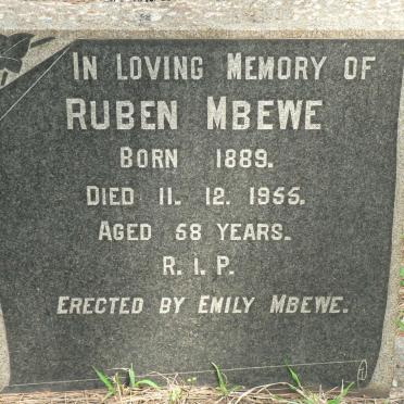 MBEWE Ruben 1889-1955