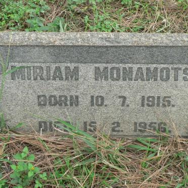 MANAMOTSI Miriam 1915-1956