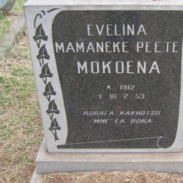 MOKOENA Evelina Mamaneke Peete 1912-1953