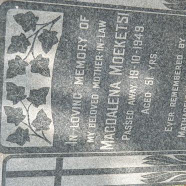MOEKETSI Magdalena -1949