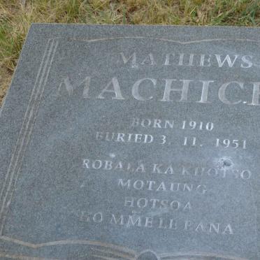 MACHICHE Mathews 1910-1951