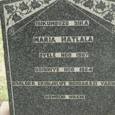 MATLALA Maria 1907-1954