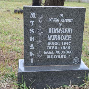 MTSHALI Bikwaphi Winsome 1947-1950