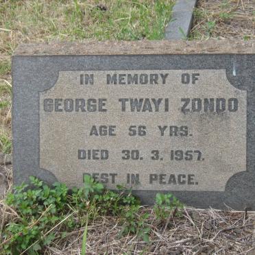 ZONDO George Twayi -1957