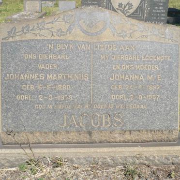 JACOBS Johannes Marthinus 1880-1973 &amp; Johanna M.E. 1887-1957