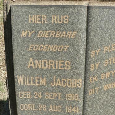 JACOBS Andries Willem 1910-1941