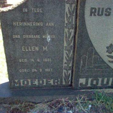 JOUBERT Johannes F. 1903-1952 &amp; Ellen M. 1881-1957