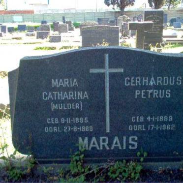 MARAIS Gerhardus Petrus 1889-1962 &amp; Maria Catharina MULDER 1895-1969