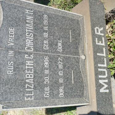 MULLER Christiaan H. 1909- &amp; Elizabeth C. 1906-1977