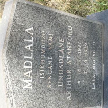 MADLALA Undadlane Arthur Stanford 1937-1939