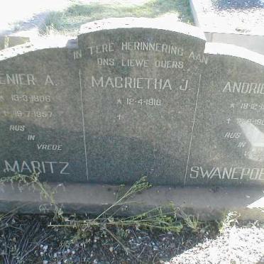 MARITZ Renier A. 1906-1957 &amp; Magrietha J. 1918-  :: SWANEPOEL Andries J. 1918-1967