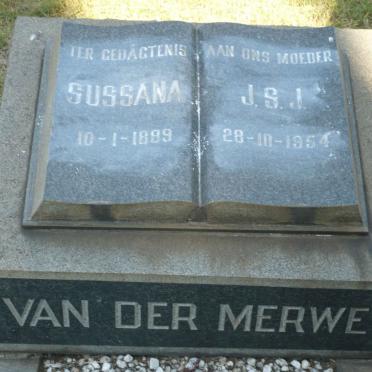 MERWE J.S.J., van der 1899-1954