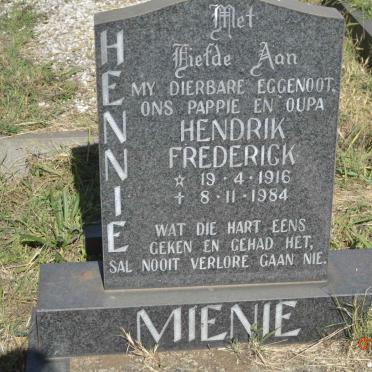MIENIE Hendrik Frederick 1916-1984