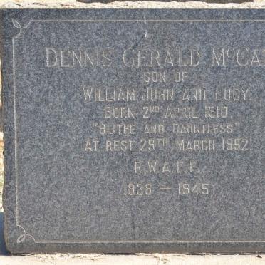McCANN Dennis Gerald 1910-1952