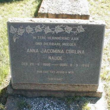NAUDE Anna Jacomina Corlina 1886-1948