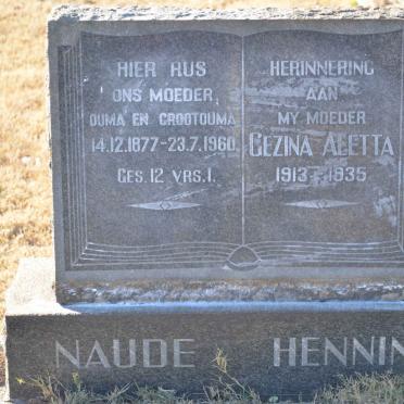 NAUDE ? 1877-1960 :: HENNING Gezina Aletta 1913-1935