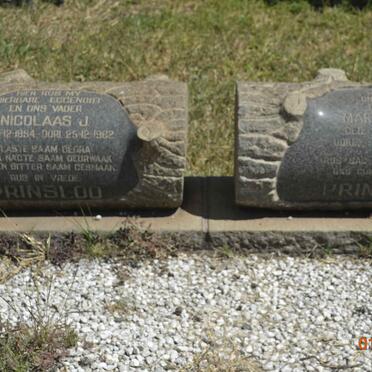 PRINSLOO Nicolaas J. 1894-1962 &amp; Martha M.S. 1893-1981