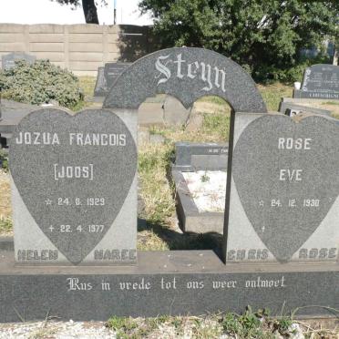 STEYN Jozua Francois 1929-1977 &amp; Rose Eve 1930-
