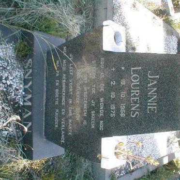 SNYMAN Jannie Lourens 1956-1975