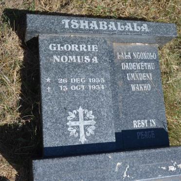 TSHABALALA Glorrie Nomusa 1933-1934