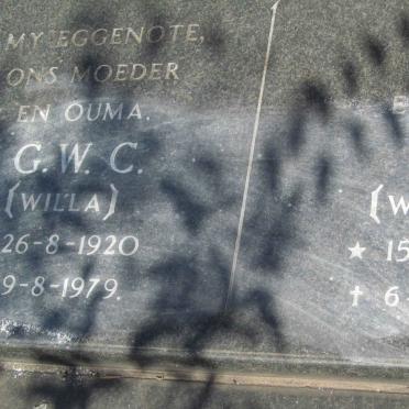 TOIT W.J., du 1929-2009 &amp; G.W.C. 1920-1979