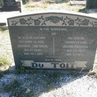 TOIT Johannes Lodewikus, du 1896-1969 &amp; Johanna Catharina 1907-1973